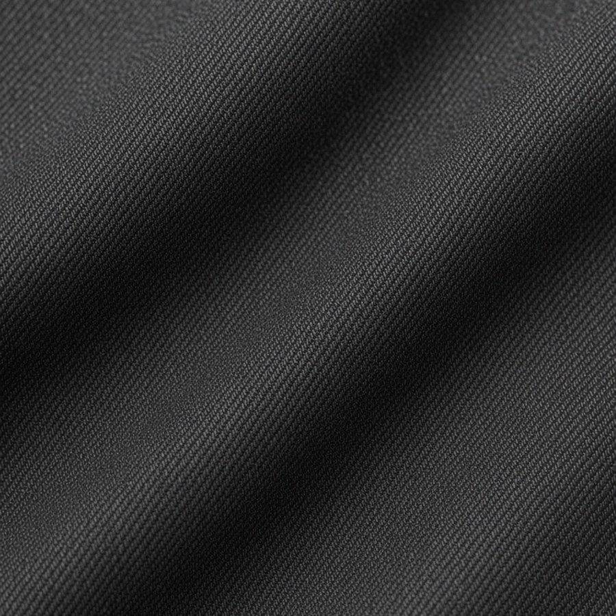 Charcoal wool twill swatch