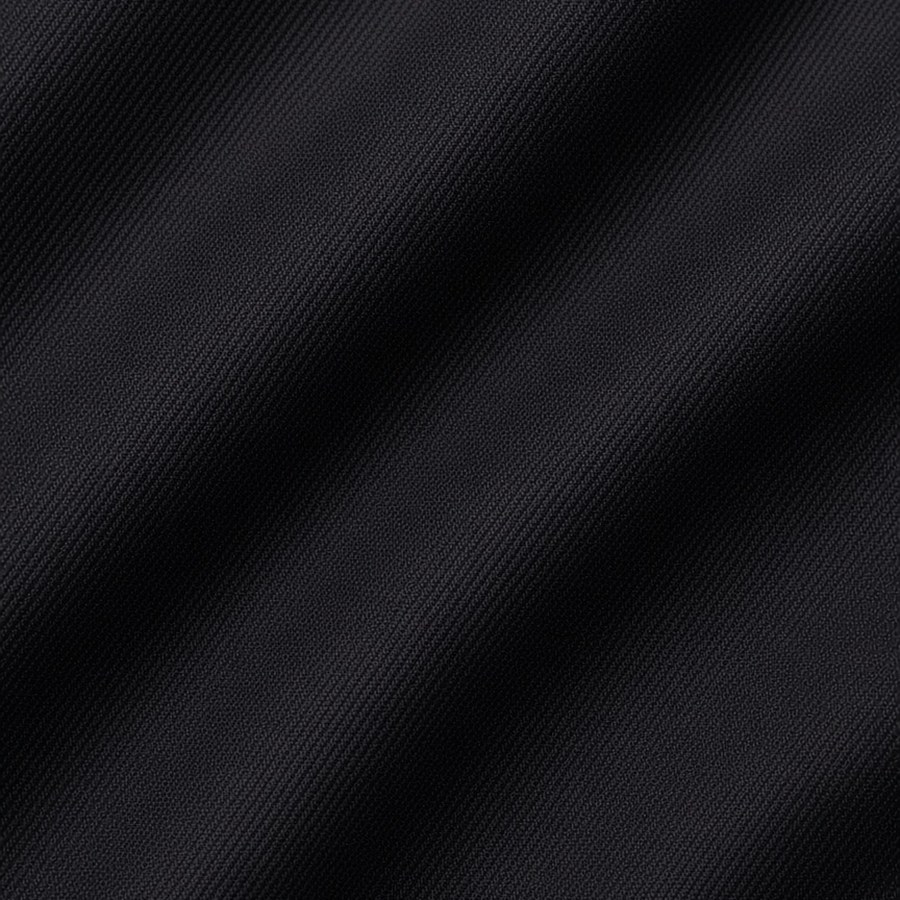 Black wool twill swatch